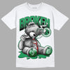 Jordan 1 Low Lucky Green DopeSkill T-Shirt Sick Bear Graphic Streetwear - White