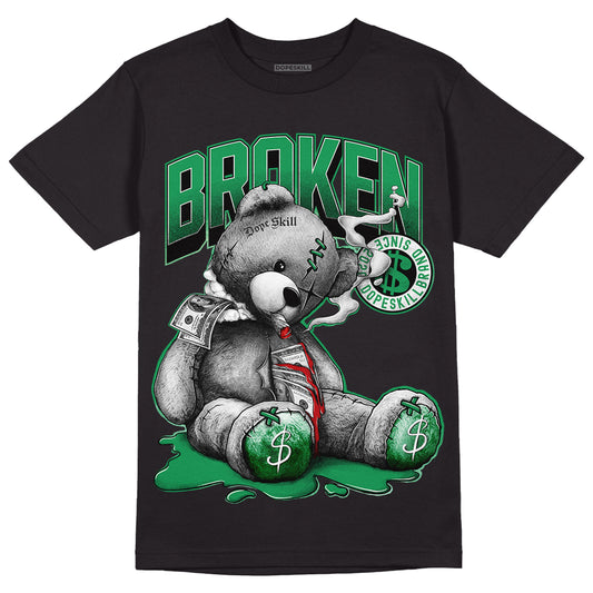 Jordan 1 Low Lucky Green DopeSkill T-Shirt Sick Bear Graphic Streetwear - black