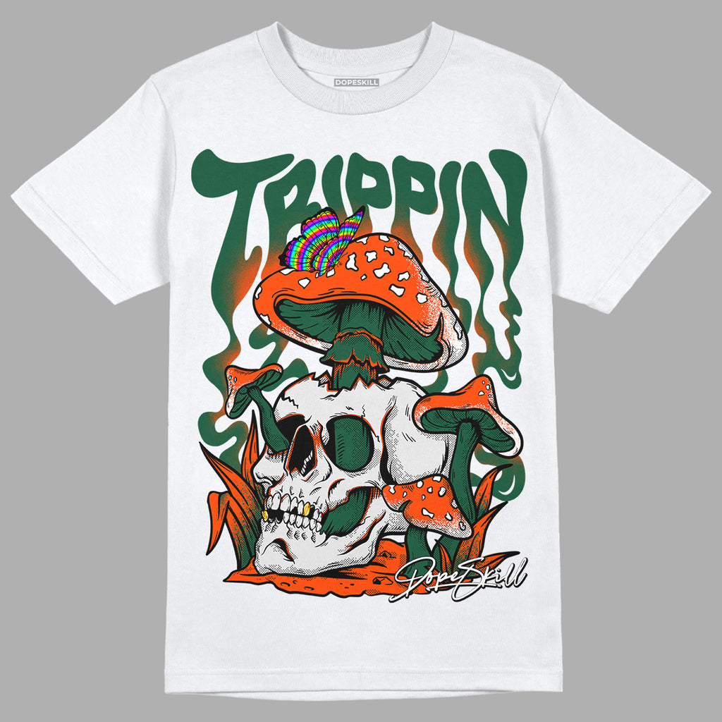 Dunk Low Team Dark Green Orange DopeSkill T-Shirt Trippin Graphic - White