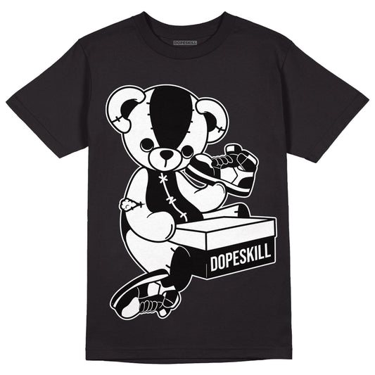 Jordan 1 High 85 Black White DopeSkill T-Shirt Sneakerhead BEAR Graphic Streetwear - Black 