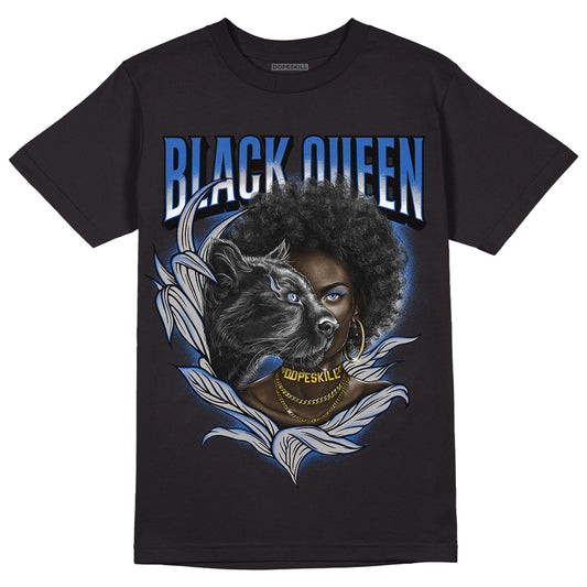 True Blue 1s DopeSkill T-Shirt New Black Queen Graphic - Black