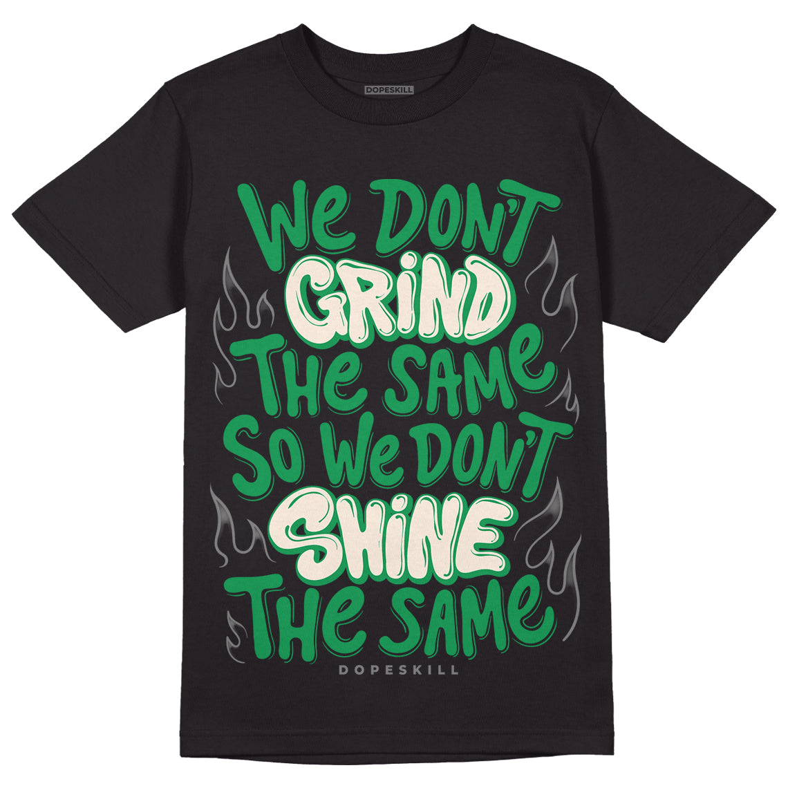 Jordan 2 Retro Lucky Green DopeSkill T-Shirt Grind Shine Graphic Streetwear - Black