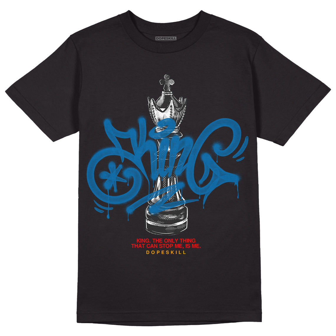 Jordan 4 Retro GS 'Messy Room' DopeSkill T-Shirt King Chess Graphic Streetwear - Black