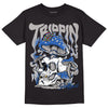 True Blue 1s DopeSkill T-Shirt Trippin Graphic - Black