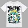 Aqua 5s DopeSkill T-Shirt Trippin Graphic - White