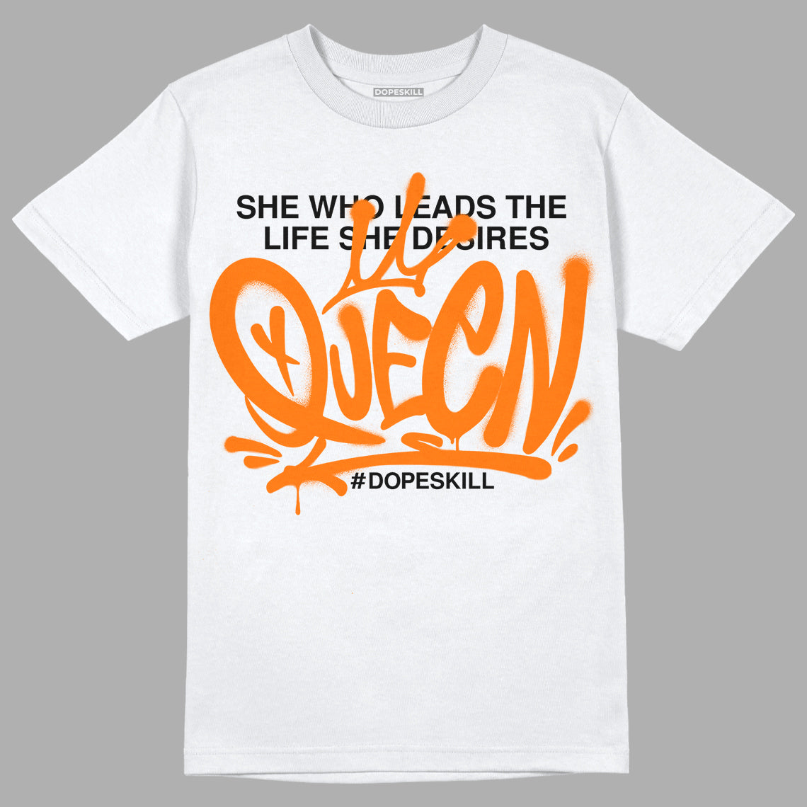 Wmns Dunk Low 'Magma Orange DopeSkill T-Shirt Queen Graphic Streetwear - White