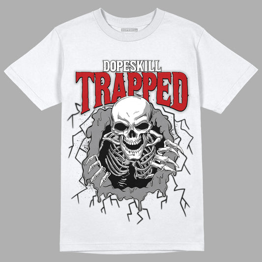 Playoffs 13s DopeSkill T-Shirt Trapped Halloween Graphic - White