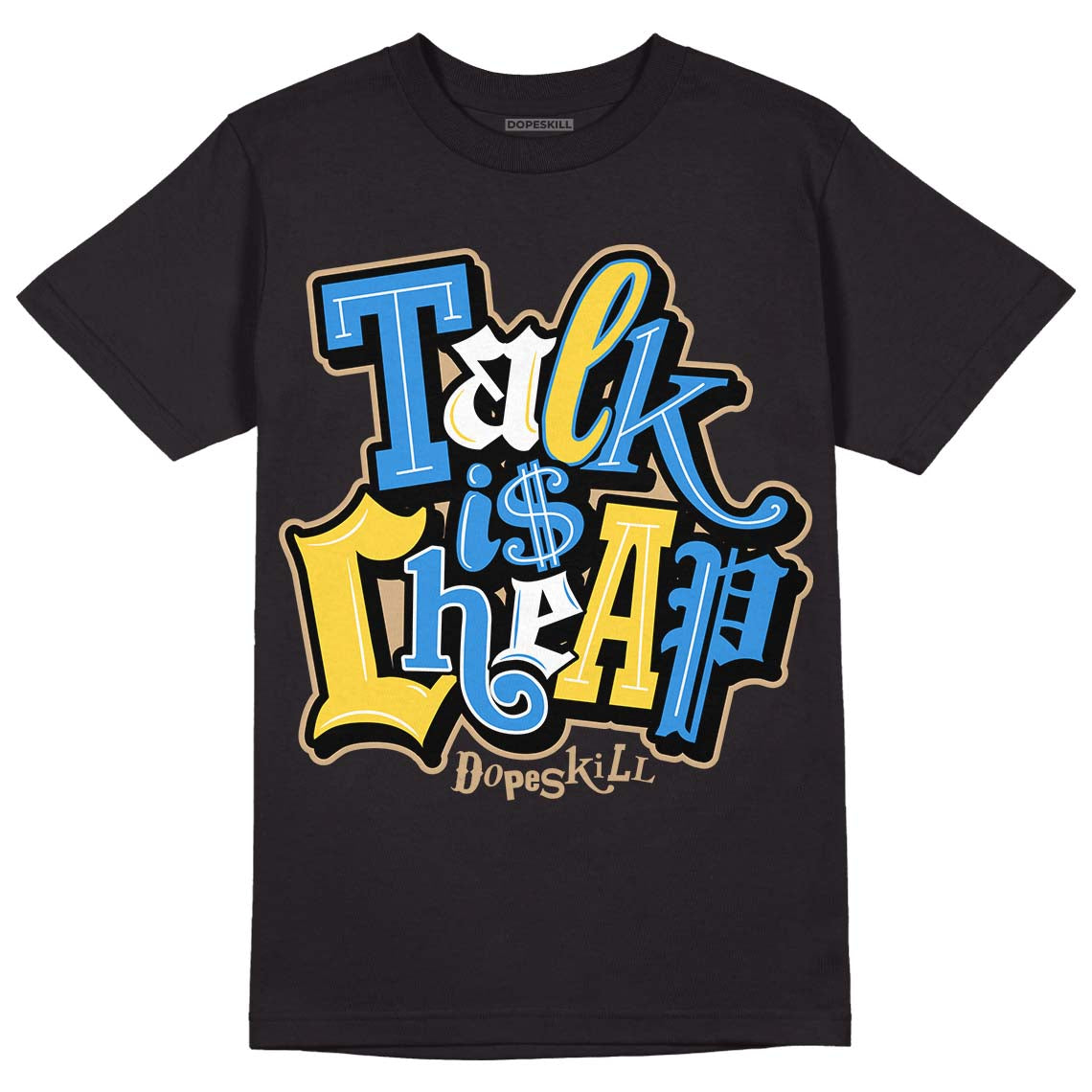 SB Dunk Low Homer DopeSkill T-Shirt Talk Is Chip Graphic - Black