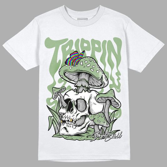 Seafoam 4s DopeSkill T-Shirt Trippin Graphic - White 