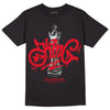 Jordan 4 Red Thunder DopeSkill T-Shirt King Chess Graphic Streetwear - Black