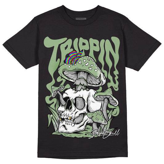 Seafoam 4s DopeSkill T-Shirt Trippin Graphic - Black 