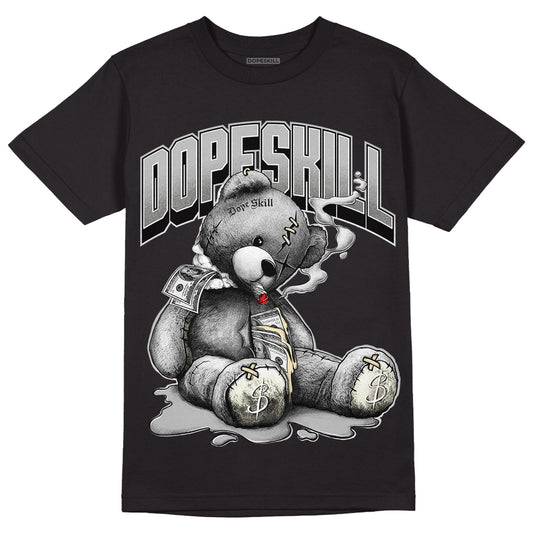 Jordan 4 Retro SE Craft Photon Dust DopeSkill T-Shirt Sick Bear Graphic Streetwear   - Black