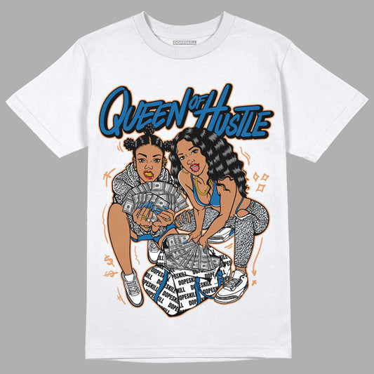 Jordan 3 Retro Wizards DopeSkill T-Shirt Queen Of Hustle Graphic Streetwear - White