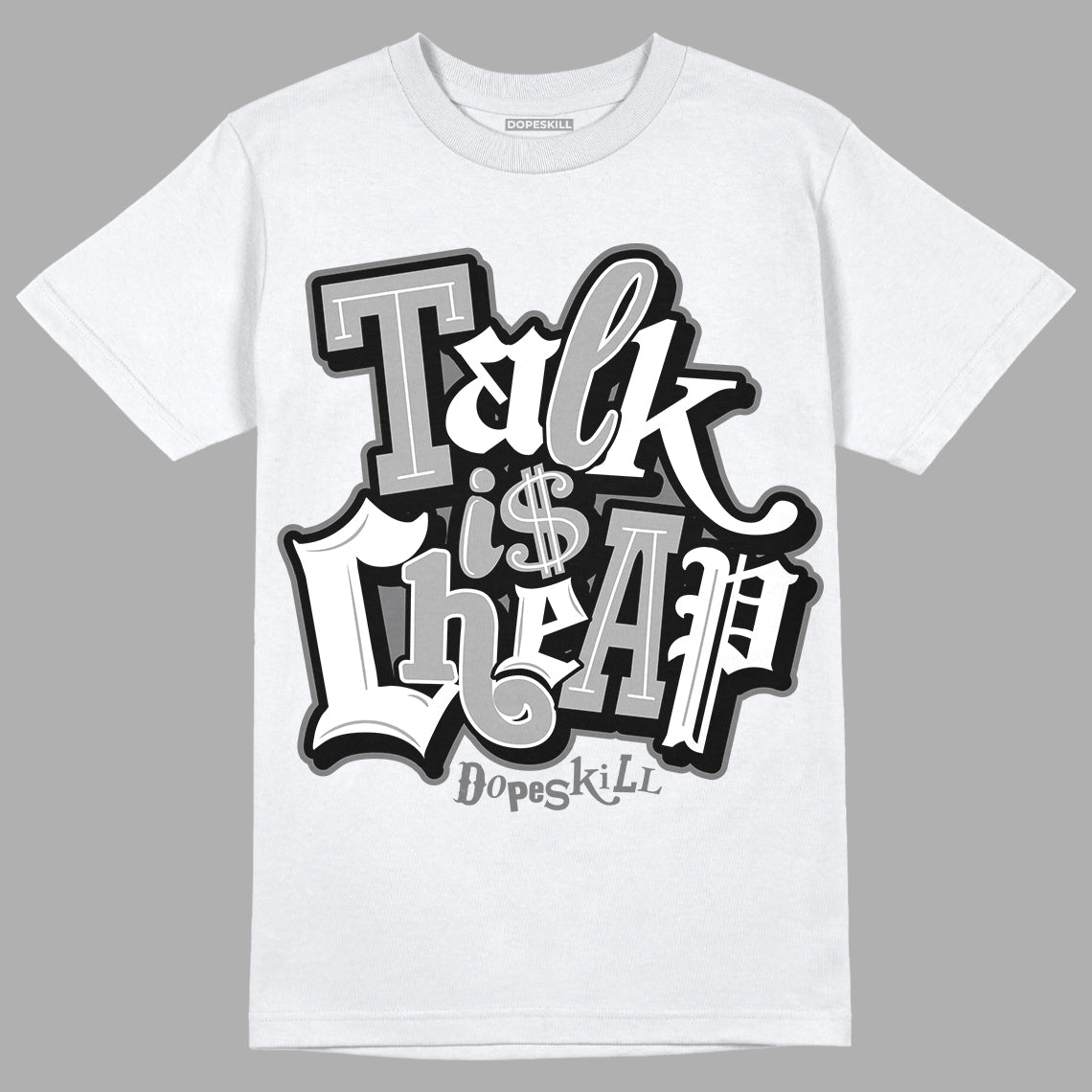 Stealth 12s DopeSkill T-Shirt Talk Is Chip Graphic - White 