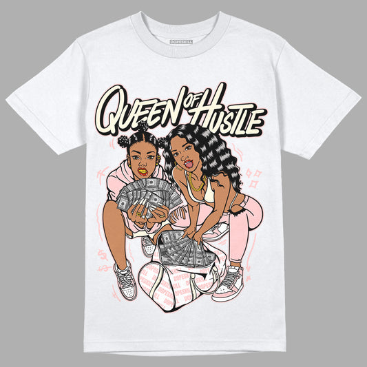 Jordan 1 High OG WMNS Washed Pink DopeSkill T-Shirt Queen Of Hustle Graphic Streetwear - White