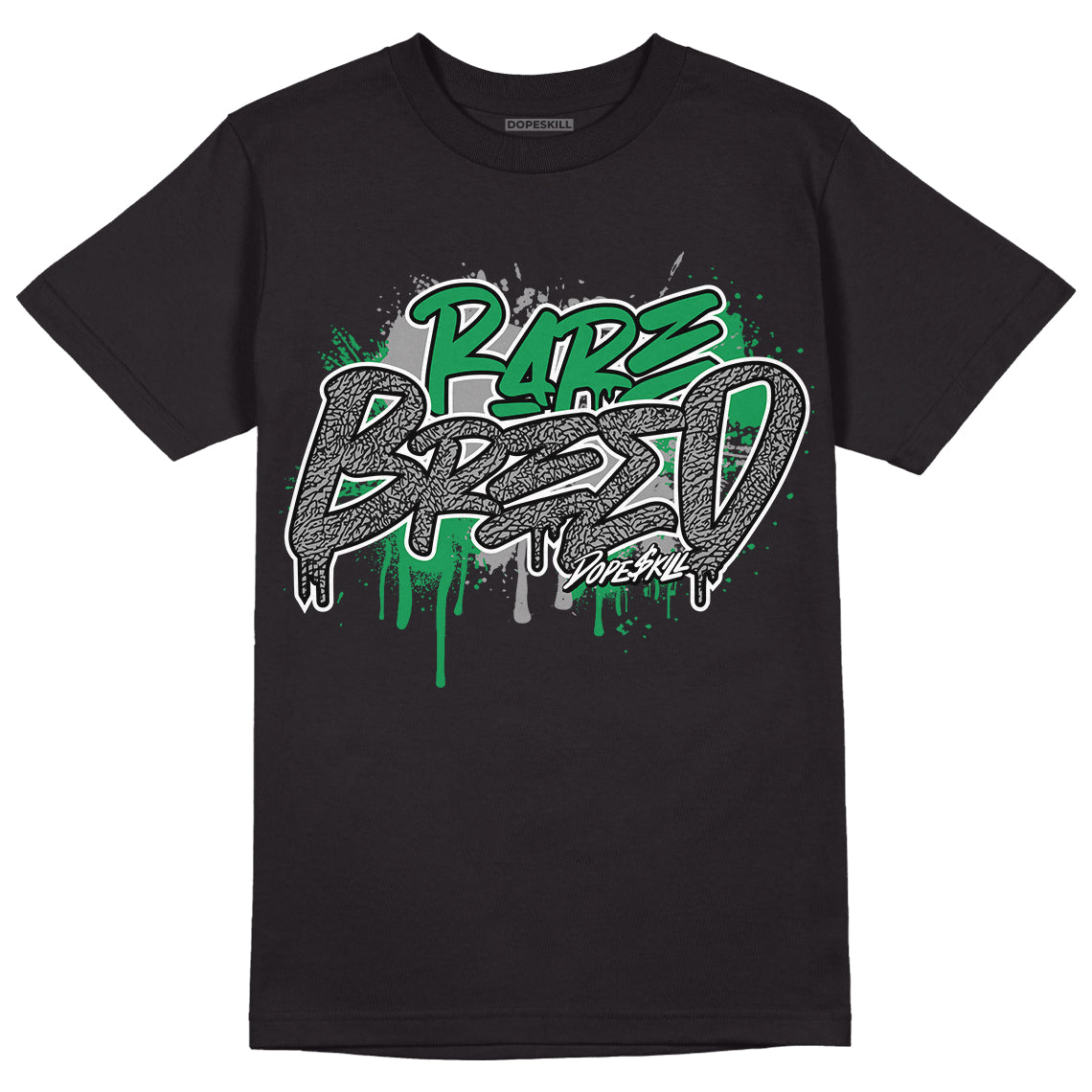 Jordan 3 WMNS “Lucky Green” DopeSkill T-Shirt Rare Breed Graphic Streetwear - Black