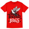 Red Thunder 4s DopeSkill Red T-shirt Juneteenth 1865 Graphic