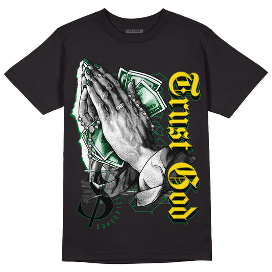 Dunk Low Reverse Brazil DopeSkill T-Shirt Trust God Graphic - Black