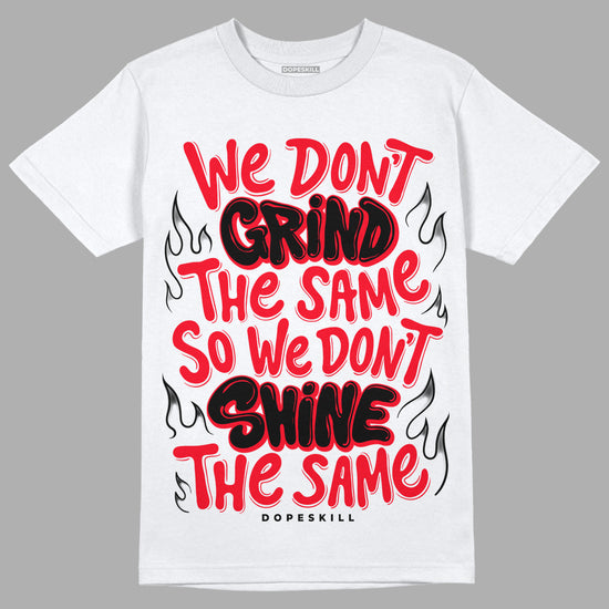 Red Thunder 4s DopeSkill T-shirt Grind Shine Graphic - White 