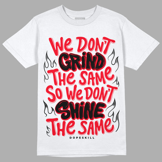 Red Thunder 4s DopeSkill T-shirt Grind Shine Graphic - White 