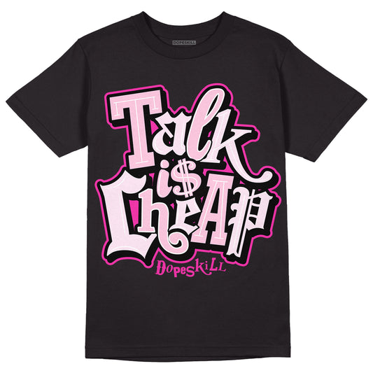 Triple Pink Dunk Low DopeSkill T-Shirt Talk Is Chip Graphic - Black