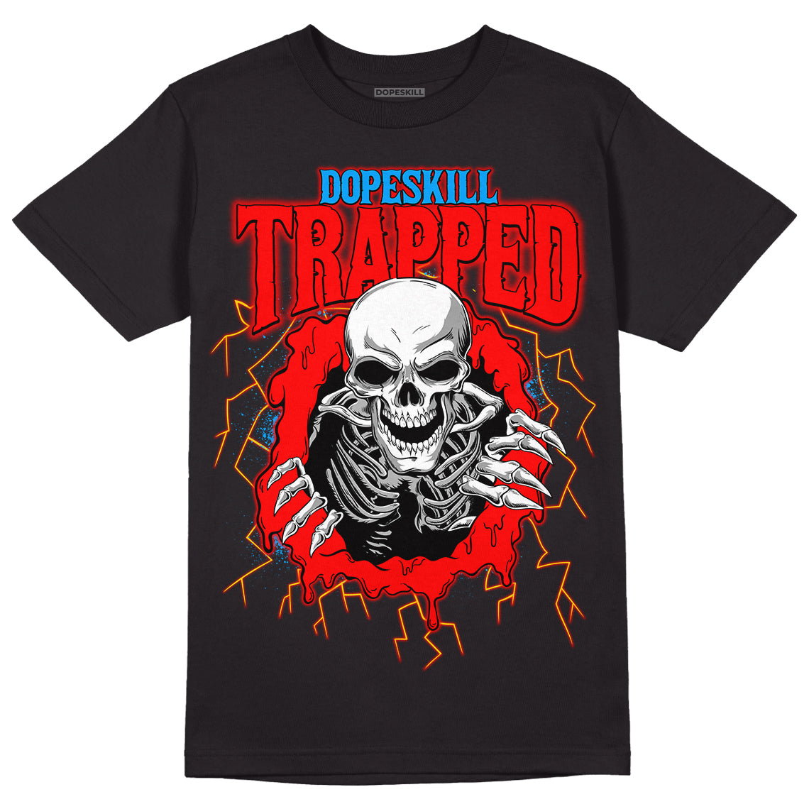 Fruity Pebbles Dunks DopeSkill T-Shirt Trapped Halloween Graphic - Black