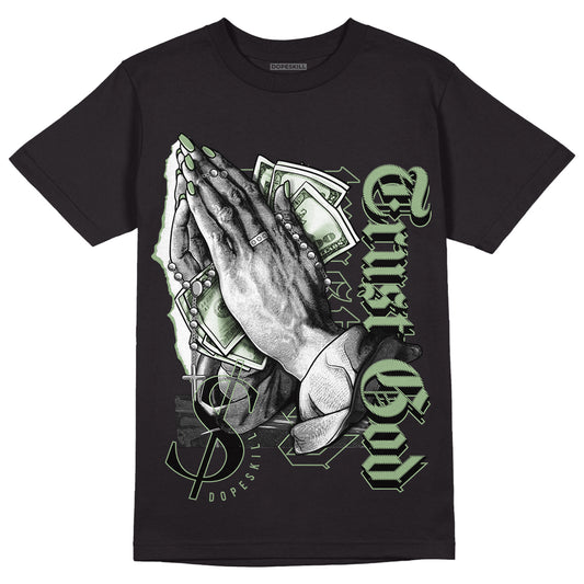 Seafoam 4s DopeSkill T-Shirt Trust God Graphic - Black 