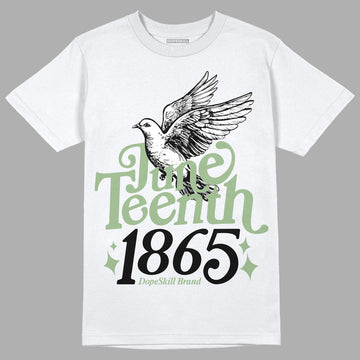Jordan 4 Retro “Seafoam” DopeSkill T-Shirt Juneteenth 1865 Graphic Streetwear - White