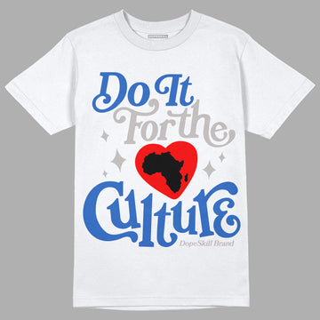 Jordan 1 High OG "True Blue" DopeSkill T-Shirt Do It For The Culture Graphic Streetwear - White