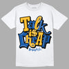 Dunk Blue Jay and University Gold DopeSkill T-Shirt Talk Is Chip Graphic Streetwear - White 