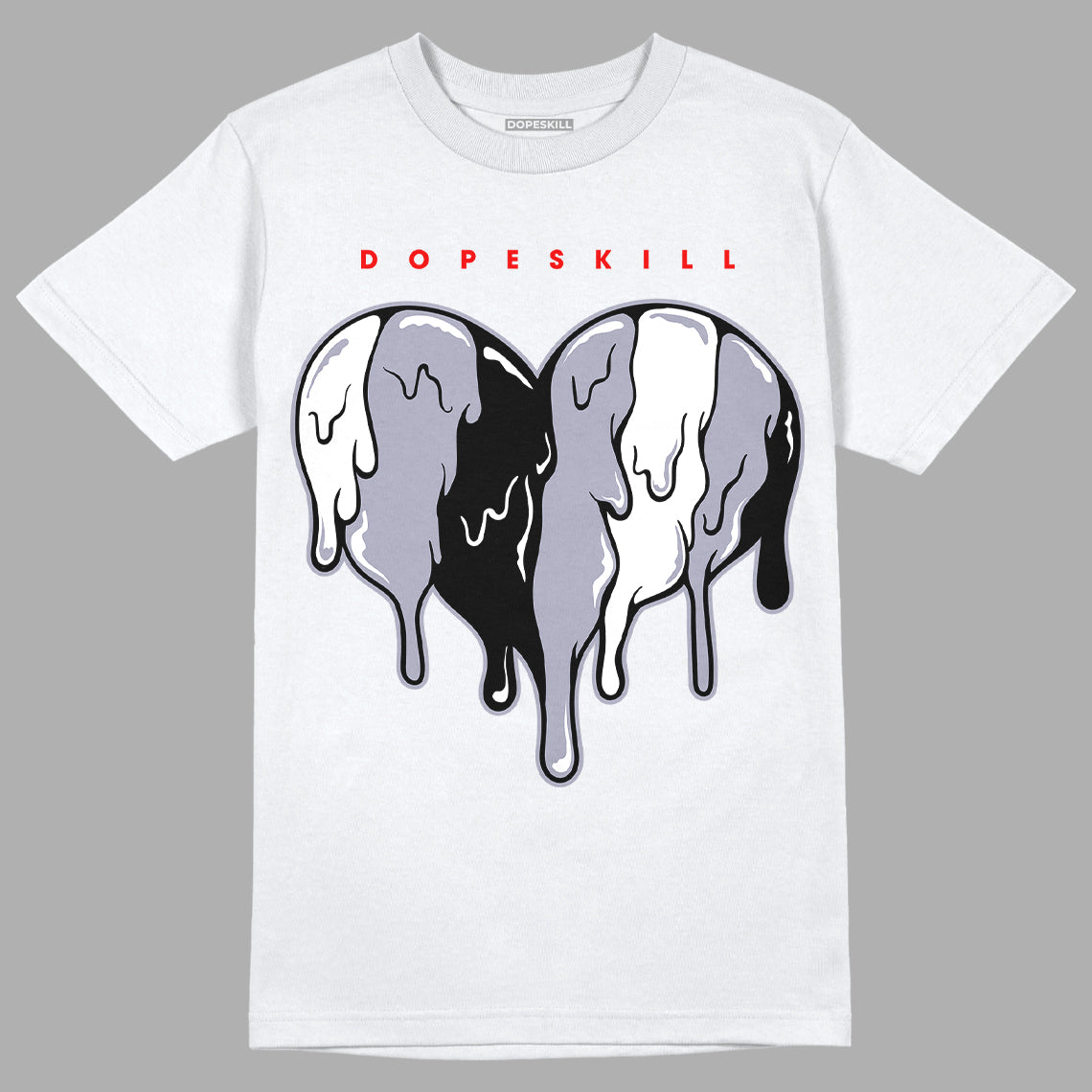 Jordan 13 Retro 'Black Flint' DopeSkill T-Shirt Slime Drip Heart Graphic Streetwear - White