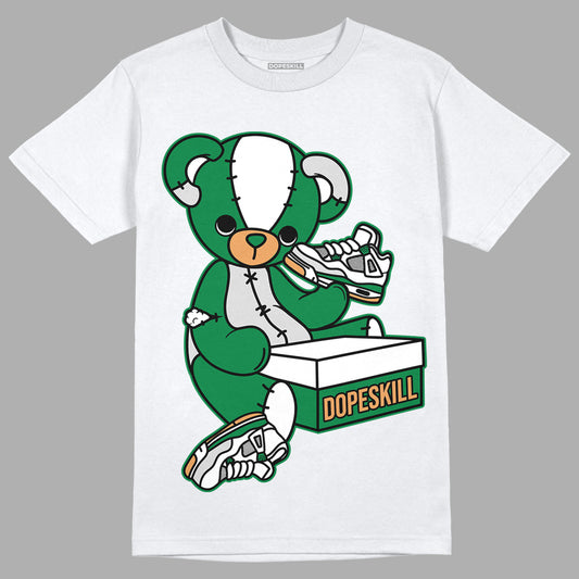 Nike SB x Jordan 4 “Pine Green” DopeSkill T-Shirt Sneakerhead BEAR Graphic Streetwear - White