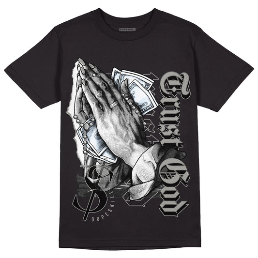 Jordan 6 Retro Cool Grey DopeSkill T-Shirt Trust God Graphic Streetwear - Black