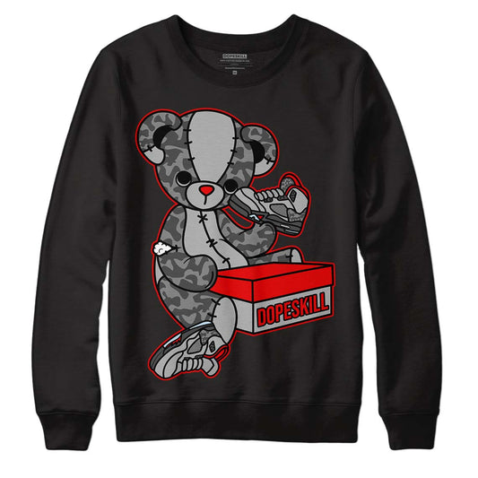 Jordan 5 Retro P51 Camo DopeSkill Sweatshirt Sneakerhead BEAR Graphic Streetwear - Black 