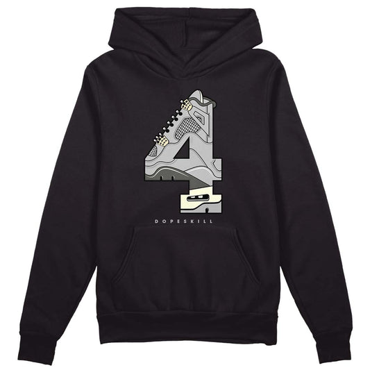 Jordan 4 Retro SE Craft Photon Dust DopeSkill Hoodie Sweatshirt No.4 Graphic Streetwear - Black 