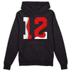 Jordan 12 Retro ‘Gym Red’ DopeSkill Hoodie Sweatshirt No.12 Graphic Streetwear - Black 