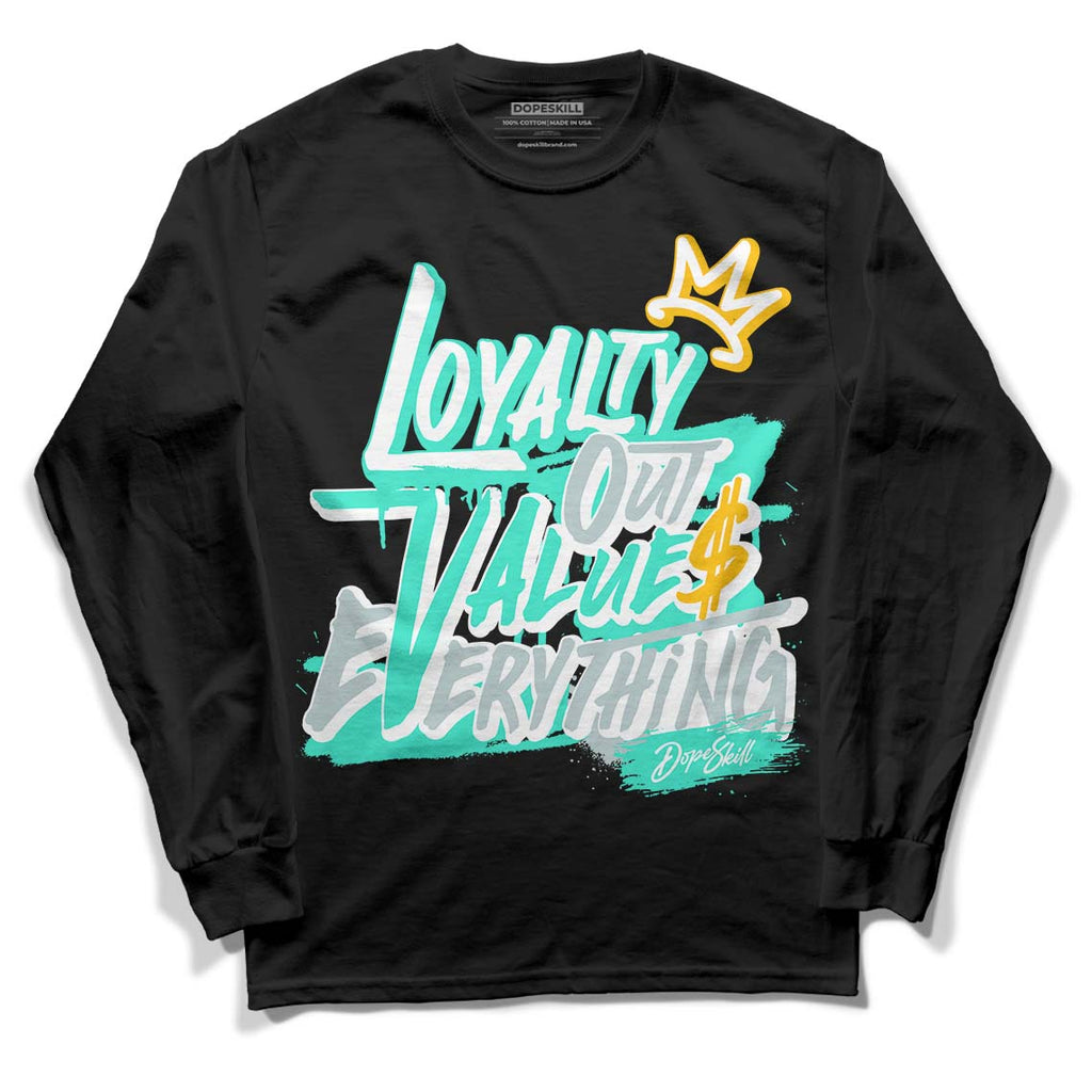 New Emerald 1s DopeSkill Long Sleeve T-Shirt LOVE Graphic - Black