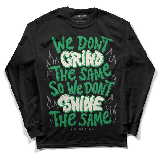 Jordan 2 Retro Lucky Green DopeSkill Long Sleeve T-Shirt Grind Shine Graphic Streetwear - Black 