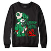 Jordan 2 Retro Lucky Green DopeSkill Sweatshirt Broken Heart Graphic Streetwear  - Black 