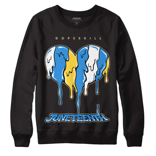 SB Dunk Low Homer DopeSkill Sweatshirt Juneteenth Heart Graphic - Black