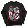 Fire Red 9s DopeSkill Long Sleeve T-Shirt Rare Breed Graphic - Black 