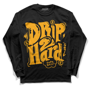 Black Taxi 12s DopeSkill Long Sleeve T-Shirt Drip Too Hard Graphic - Black 