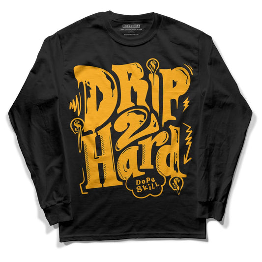 Black Taxi 12s DopeSkill Long Sleeve T-Shirt Drip Too Hard Graphic - Black 