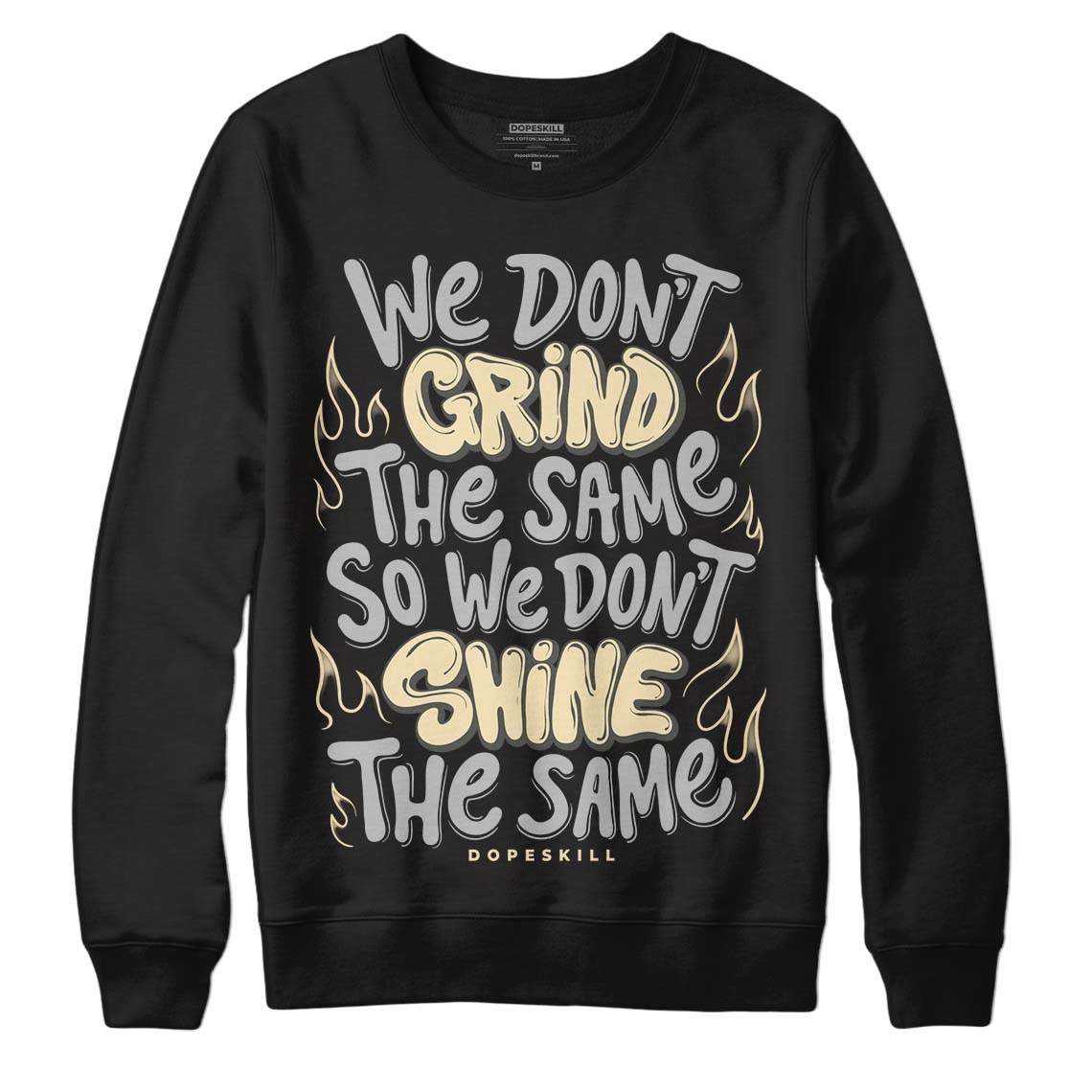 Jordan 4 Retro SE Craft Photon Dust DopeSkill Sweatshirt Grind Shine Graphic Streetwear - Black 