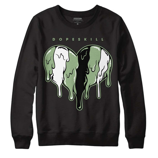Jordan 4 Retro “Seafoam”  DopeSkill Sweatshirt Slime Drip Heart Graphic Streetwear  - Black 