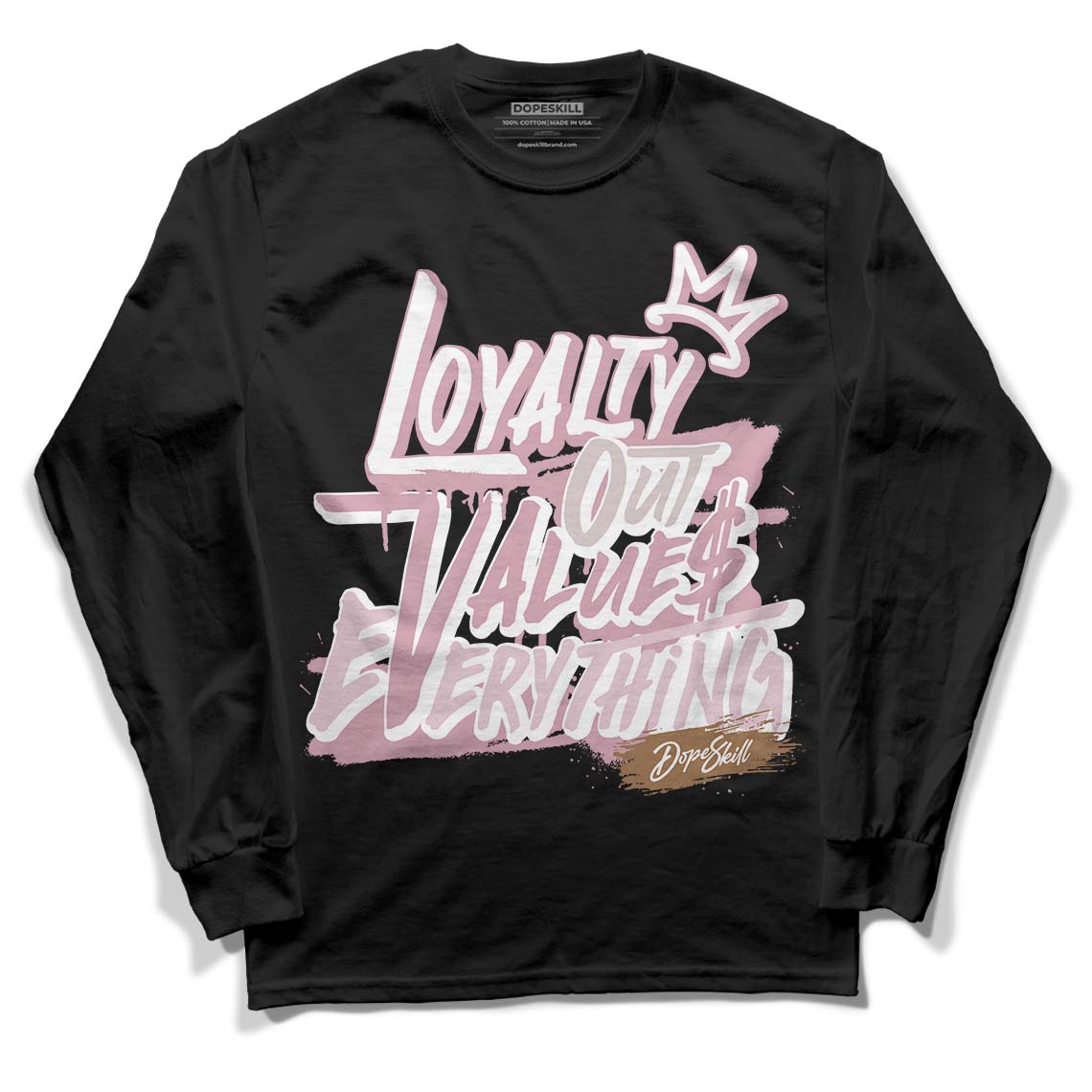 Dunk Low Teddy Bear Pink DopeSkill Long Sleeve T-Shirt LOVE Graphic - Black 