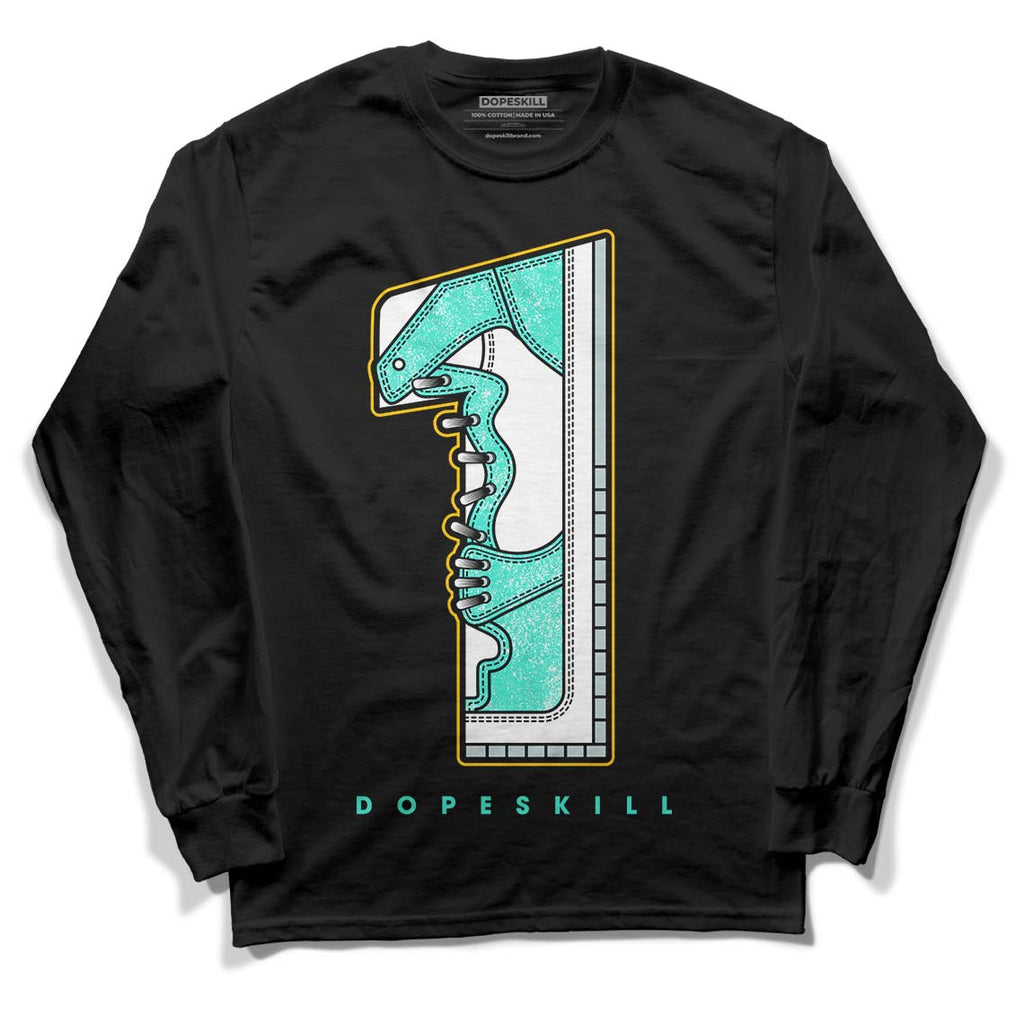 New Emerald 1s DopeSkill Long Sleeve T-Shirt No.1 Graphic - Black