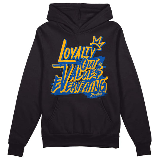 Dunk Blue Jay and University Gold DopeSkill Hoodie Sweatshirt LOVE Graphic Streetwear - Black