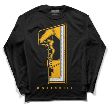 Goldenrod Dunk DopeSkill Long Sleeve T-Shirt No.1 Graphic - Black