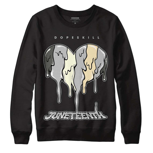 Jordan 4 Retro SE Craft Photon Dust DopeSkill Sweatshirt Juneteenth Heart Graphic Streetwear  - Black 